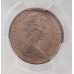 NEW ZEALAND 1967 . TWO 2 CENTS COIN . ERROR . MULE . BAHAMAS OBVERSE